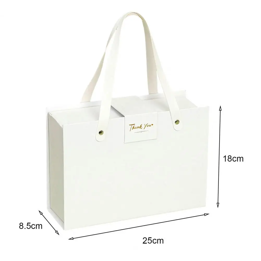 Flap Folding Gift Box with Hidden Magnetic Closure and Durable Handle – Rectangular handheld box perfect for Tanabata, weddings, birthdays, or elegant gift packaging. Stylish, sturdy, and reusable. - 图片 6