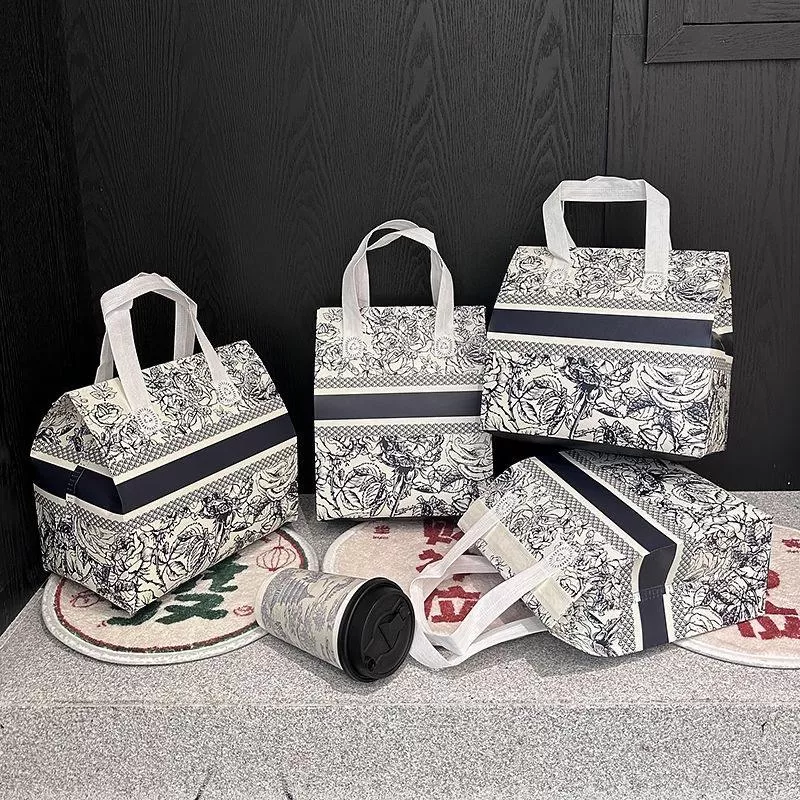 Insulated Non-Woven Thermal Cooler Bag – Waterproof Foldable Lunch Tote with Zipper Closure – Large Capacity for Food Delivery, Grocery, Travel, and Eco-Friendly Cold/Hot Storage - 图片 5