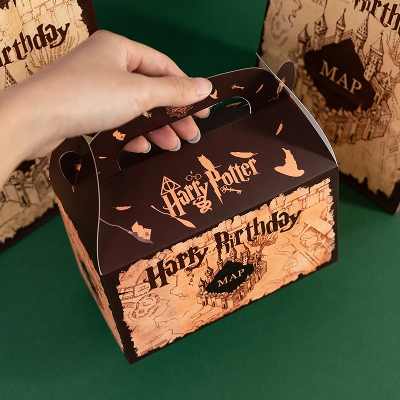 Birthday Gift Box and Bag Set – Marauder’s Map Inspired Party Favor Packaging for Candy, Chocolate, Snacks – Perfect for Birthday Parties, Baby Showers, Wizard Theme Events 4