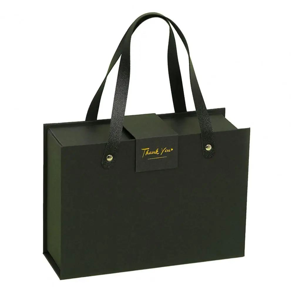 Flap Folding Gift Box with Hidden Magnetic Closure and Durable Handle – Rectangular handheld box perfect for Tanabata, weddings, birthdays, or elegant gift packaging. Stylish, sturdy, and reusable. 14