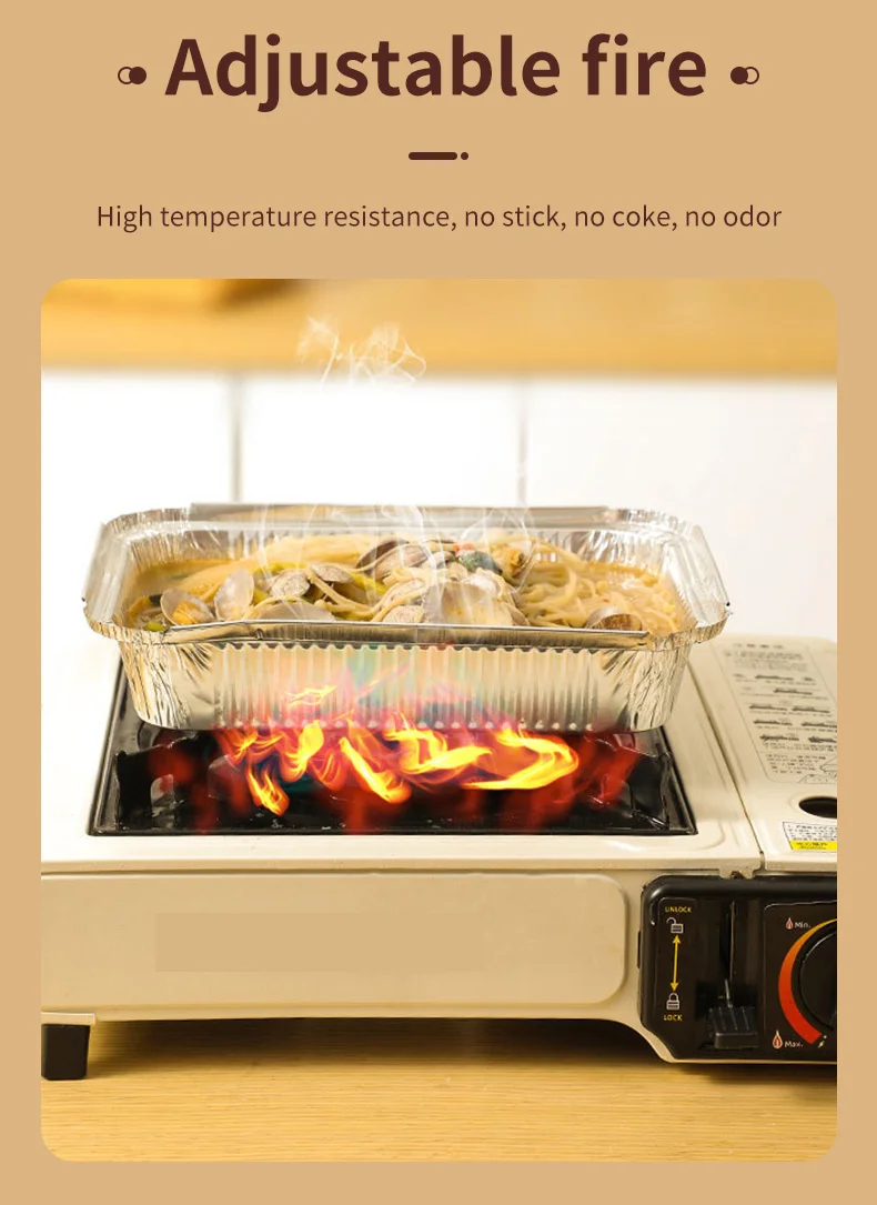 Disposable Aluminum Foil Food Trays – Durable, heat-resistant containers for baking, roasting, and takeaway. Ideal for food packaging, oven use, and serving hot meals. Recyclable and convenient. Disposable Aluminum Foil Food Trays – Durable, heat-resistant containers for baking, roasting, and takeaway. Ideal for food packaging, oven use, and serving hot meals. Recyclable and convenient.
