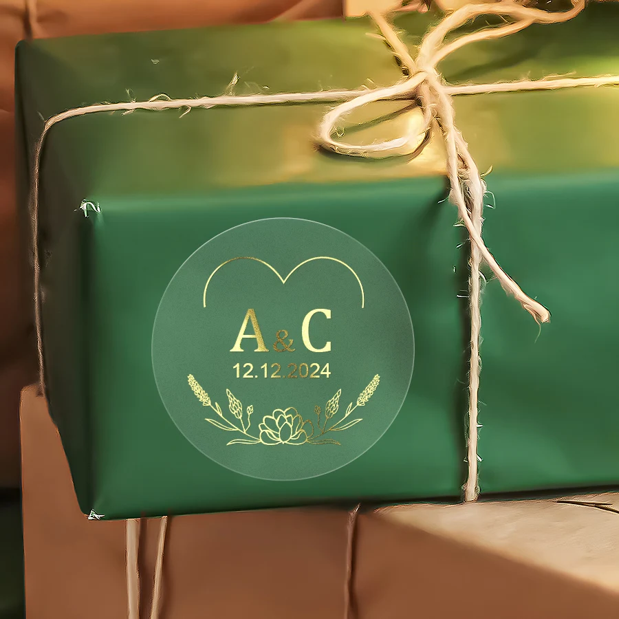 Custom Clear Gold Foil Stickers – Personalized Transparent Waterproof Labels for Weddings, Gifts, Business, Party Packaging – Durable Decorative Adhesive Seals – 30pcs Custom Clear Gold Foil Stickers – Personalized Transparent Waterproof Labels for Weddings, Gifts, Business, Party Packaging – Durable Decorative Adhesive Seals – 30pcs