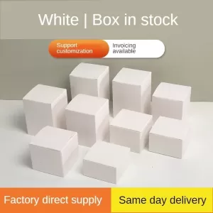 Folding Carton White Cardboard Box – Custom Square Box with Spot White Finish for Packaging, Gifts, Retail Display, and Universal Use. Durable, Eco-Friendly, and Fully Customizable.