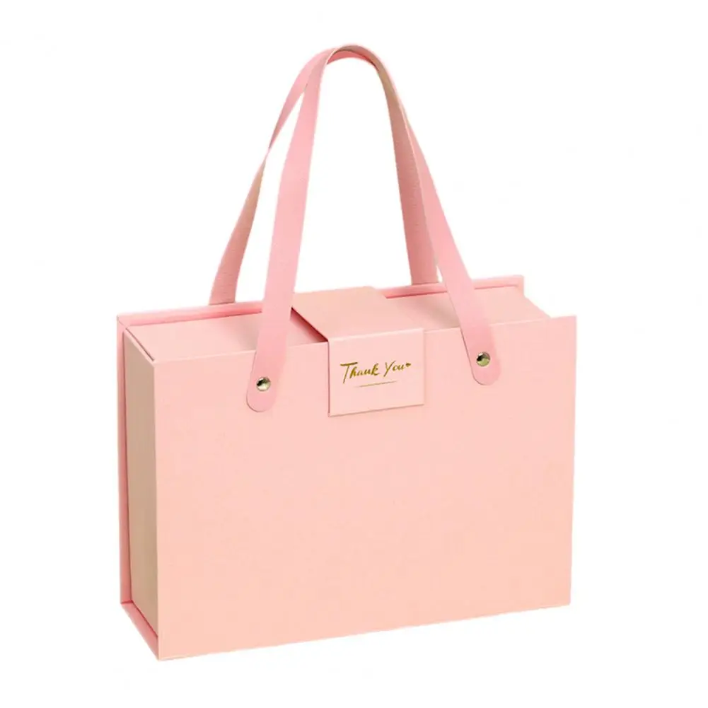 Flap Folding Gift Box with Hidden Magnetic Closure and Durable Handle – Rectangular handheld box perfect for Tanabata, weddings, birthdays, or elegant gift packaging. Stylish, sturdy, and reusable.