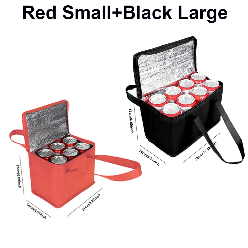 Portable Insulated Lunch Cooler Bag – Foldable Thermal Tote for Food, Drinks, Beer, Ice Packs – Reusable Delivery Bag for Work, Picnic, Camping, Outdoor Travel, Grocery & More - 图片 8