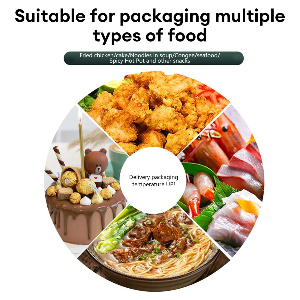 Insulated Thermal Cooler Bag 🧊 – Large Reusable Picnic Tote for Food, Lunch & Drinks – Foil-Lined Cold Storage Lunch Box for Travel, Delivery, Work, Camping & Outdoor Use 2