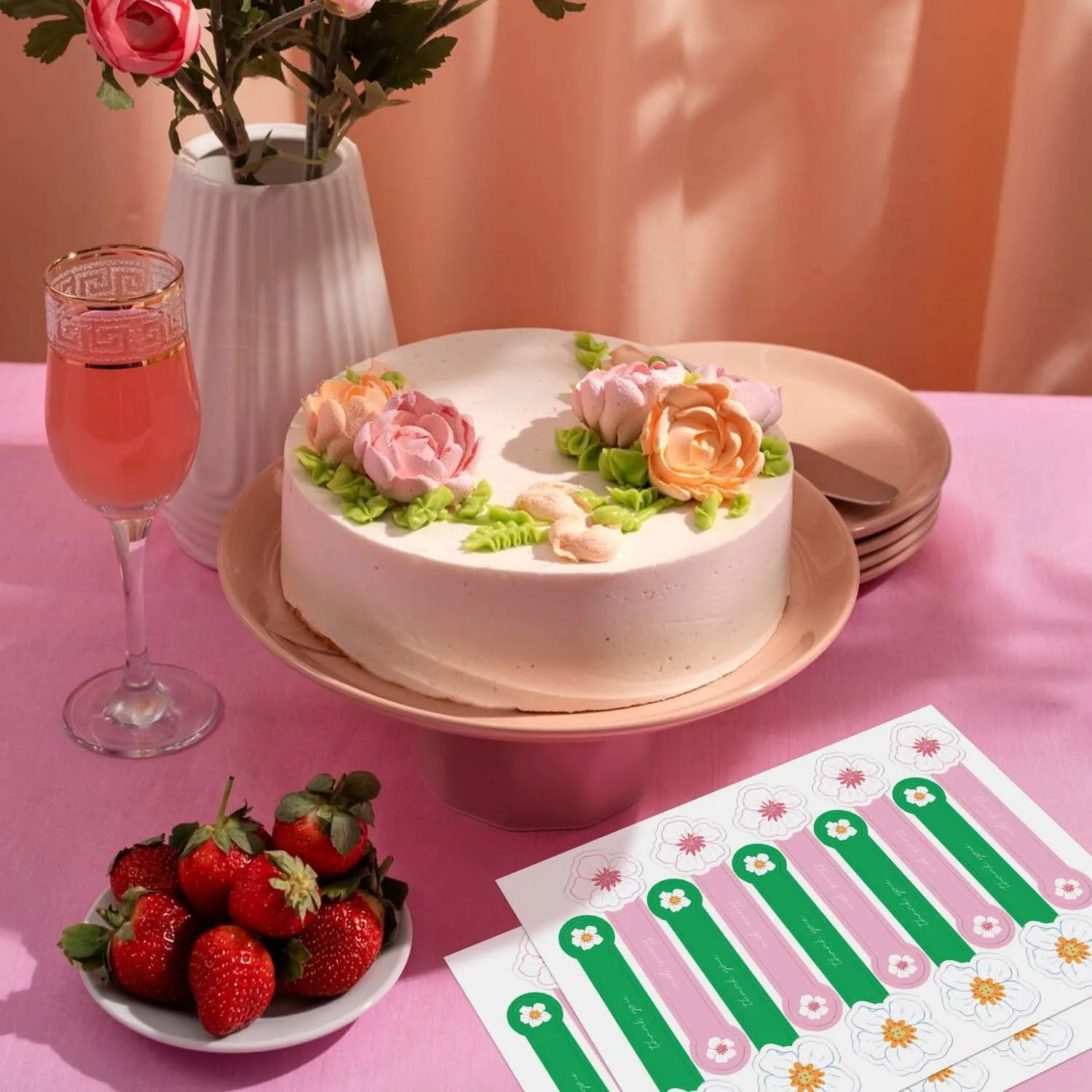 100pcs Thank You Stickers – 3x10cm Black Gold Foil Adhesive Labels for Cake Boxes, Gift Bags, Baking & Packaging – Long Rectangle Sealing Tags for Small Business, Weddings & Parties 4