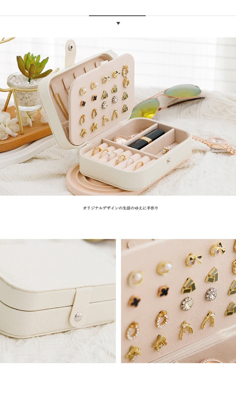 Travel Jewelry Organizer | Compact Leather Storage Box for Earrings, Rings, Necklaces, and More. Ideal for Travel, Display, and Daily Use. Stylish, Durable, and Customizable. 2
