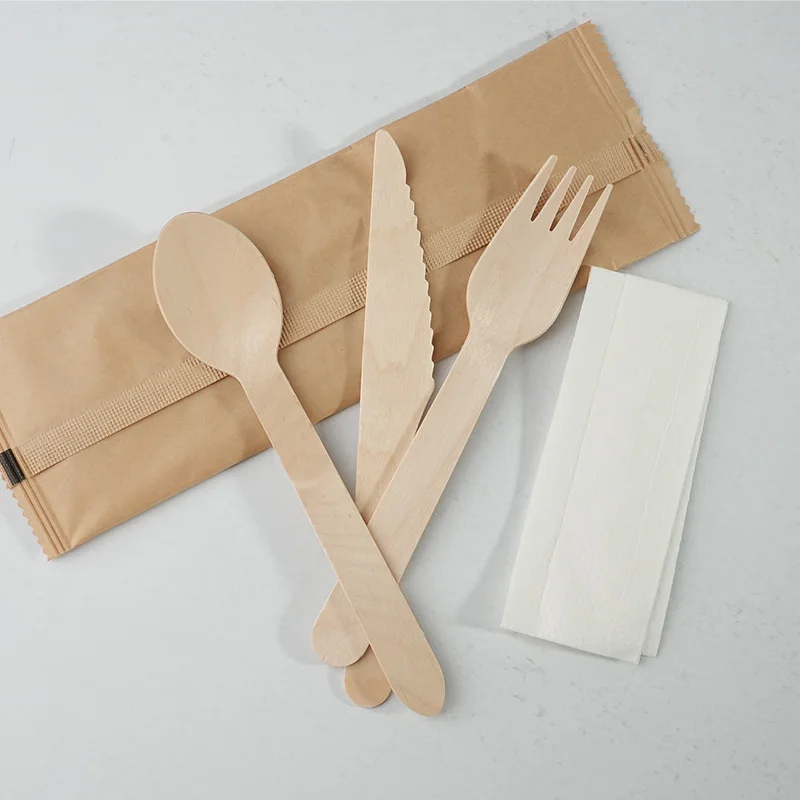 10/20PCS Disposable Cutlery Set – Individually Wrapped Knife, Fork, Spoon & Napkin – Portable Utensils for Takeout, Catering, Office, Events, Travel, School Lunch – Hygienic & Convenient - 图片 6