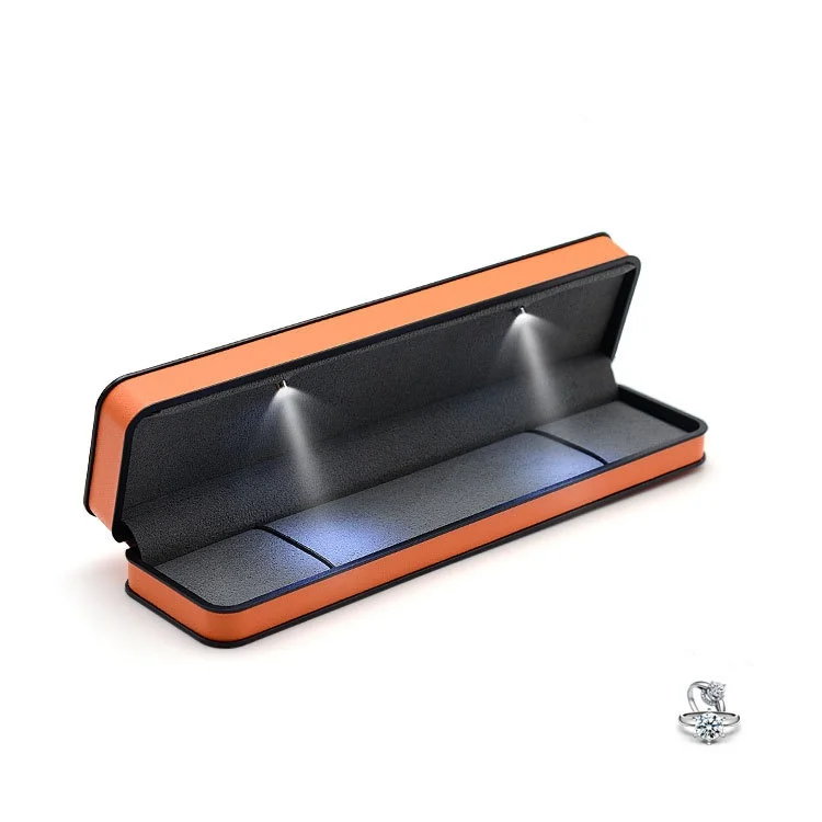 LED Light Jewelry Gift Box – Elegant Velvet Case for Rings, Necklaces & Bracelets with Built-in LED Light, Soft Interior, and Custom Logo Option – Perfect for Weddings, Engagements, and Gifting 3