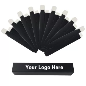 Folding Carton Custom Lip Gloss Boxes – Black & White Paper Packaging with Logo Printing for Wholesale Lip Gloss Tubes and Lip Container Branding, Fully Customizable and Eco-Friendly.