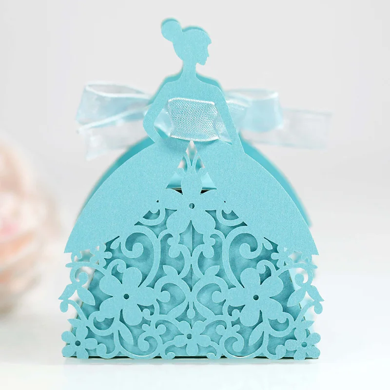 Laser Cut Pearl Paper Gift Boxes with Ribbon – Elegant Candy Chocolate Packaging for Wedding Favors, Engagements, Baby Showers, Birthday Parties, Bridal Showers, and Holiday Celebrations - 图片 7