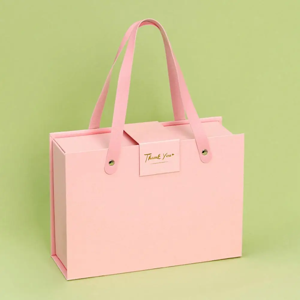 Flap Folding Gift Box with Hidden Magnetic Closure and Durable Handle – Rectangular handheld box perfect for Tanabata, weddings, birthdays, or elegant gift packaging. Stylish, sturdy, and reusable. 7