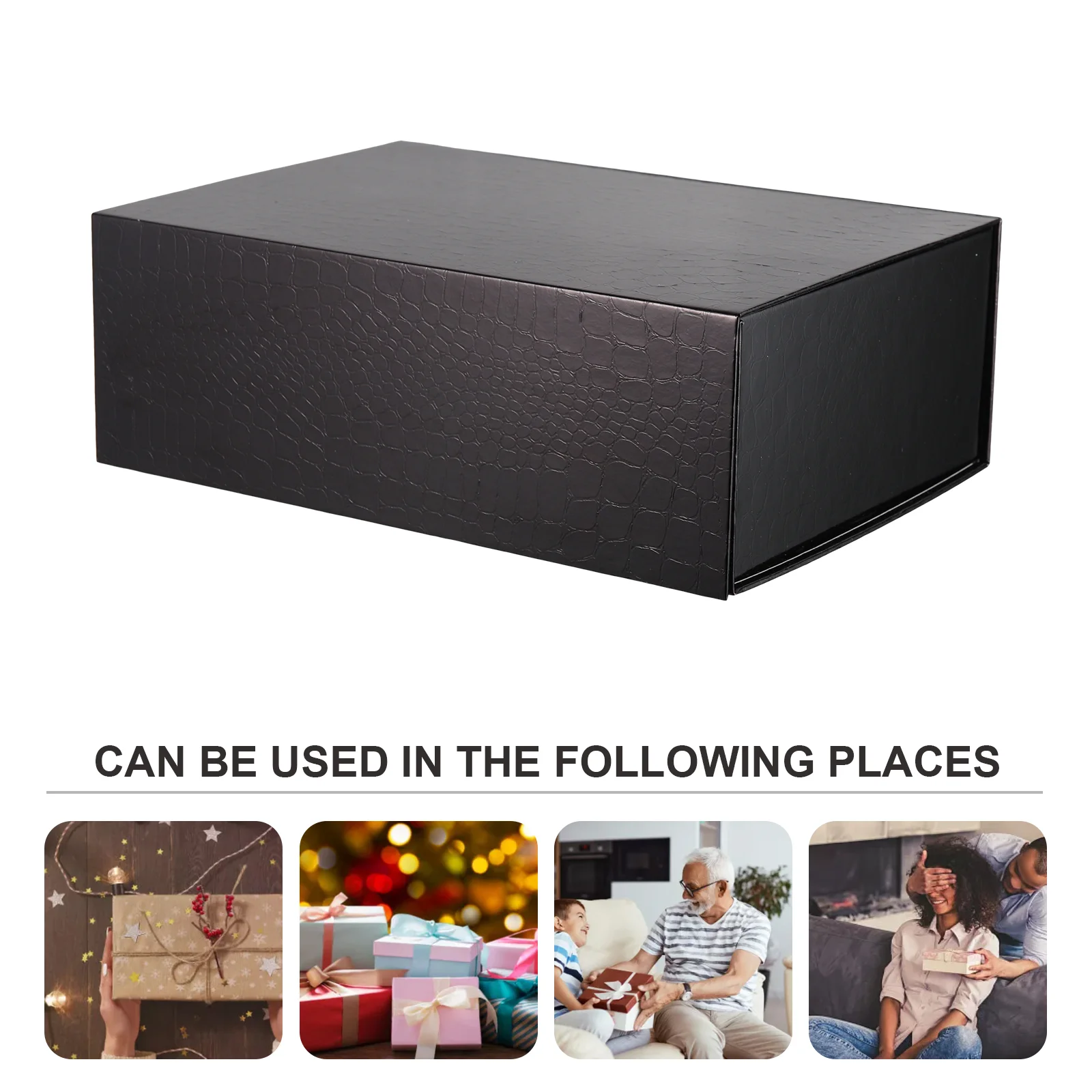 Folding Magnetic Gift Box with Round Lid – Ideal for keys, trinkets, or car-themed gifts. Sturdy cardboard design, perfect for bridesmaid proposals, centerpieces, and oversized elegant packaging. - 图片 8