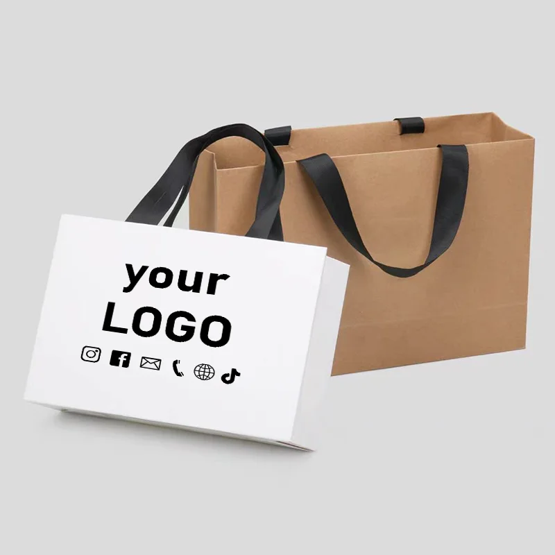 Custom Paper Gift Bags – Durable, eco-friendly paper bags with printed logos, perfect for packaging gifts, retail, parties, and events in various sizes and styles for personalized branding.