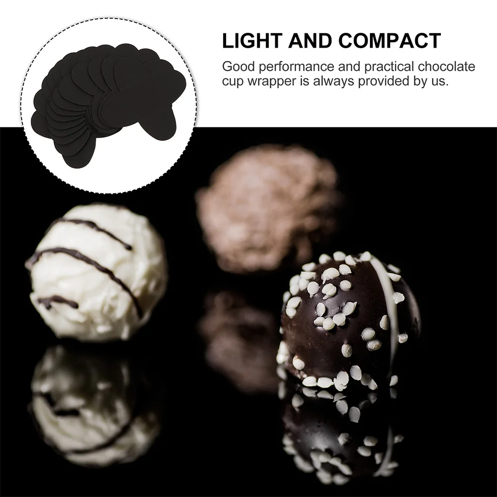 Paper Chocolate Truffle Candy Cups – Mini Cupcake Muffin Liners and Wrappers for Baking, Square Holders, Dessert Display Tray, Party Favors, Cake Trays, Candy Packaging Box - 图片 4