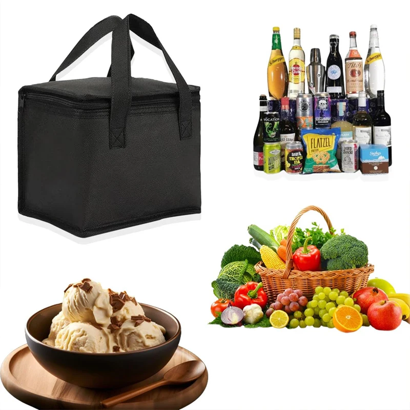 Portable Insulated Lunch Cooler Bag – Foldable Thermal Tote for Food, Drinks, Beer, Ice Packs – Reusable Delivery Bag for Work, Picnic, Camping, Outdoor Travel, Grocery & More 3