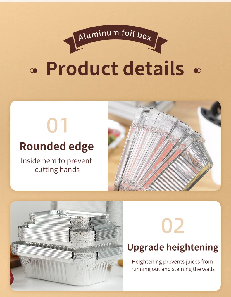 Disposable Aluminum Foil Food Trays – Durable, heat-resistant containers for baking, roasting, and takeaway. Ideal for food packaging, oven use, and serving hot meals. Recyclable and convenient. Disposable Aluminum Foil Food Trays – Durable, heat-resistant containers for baking, roasting, and takeaway. Ideal for food packaging, oven use, and serving hot meals. Recyclable and convenient.