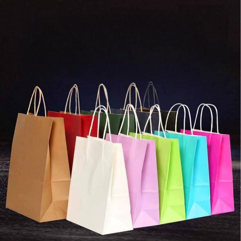 Kraft Paper Gift Bag – Reusable Shopping & Packaging Bag with Handles for Wedding, Party, Business, Retail Use, Ideal for Craft Gifts, Groceries, Eco-Friendly and Sturdy 7