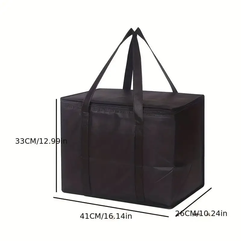 Large Capacity Insulated Grocery Bag – Reusable Foldable Soft Cooler Tote for Hot & Cold Food, Takeout, Meal Delivery, Shopping, Picnic – Lightweight & Durable Thermal Bag - 图片 2