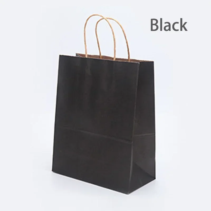 Kraft Paper Bags with Handles – Portable Gift Packaging Bag for Clothes, Food, Coffee, Takeout, Shopping, Eco-Friendly and Reusable, Custom Size and Logo Printing Available - 图片 9
