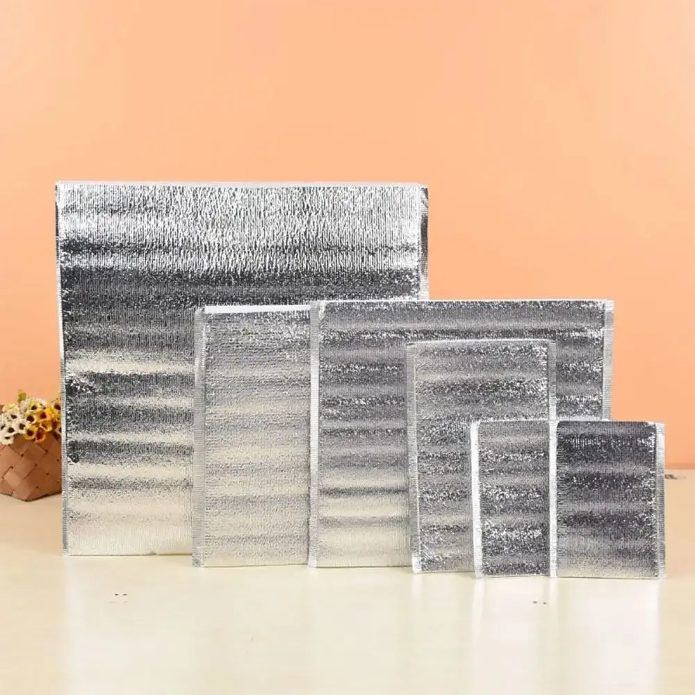 Aluminum Foil Insulated Cooler Bag – Foldable Thermal Tote for Food, Drinks, Delivery, and Picnic – Portable Waterproof Packing Bag for Takeout, Grocery, or Outdoor Use 30