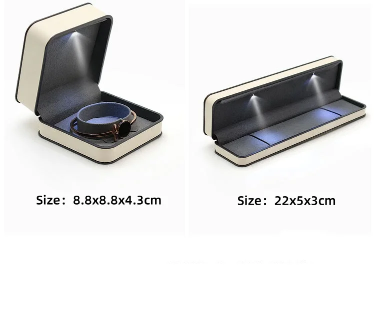 LED Light Jewelry Gift Box – Elegant Velvet Case for Rings, Necklaces & Bracelets with Built-in LED Light, Soft Interior, and Custom Logo Option – Perfect for Weddings, Engagements, and Gifting 5