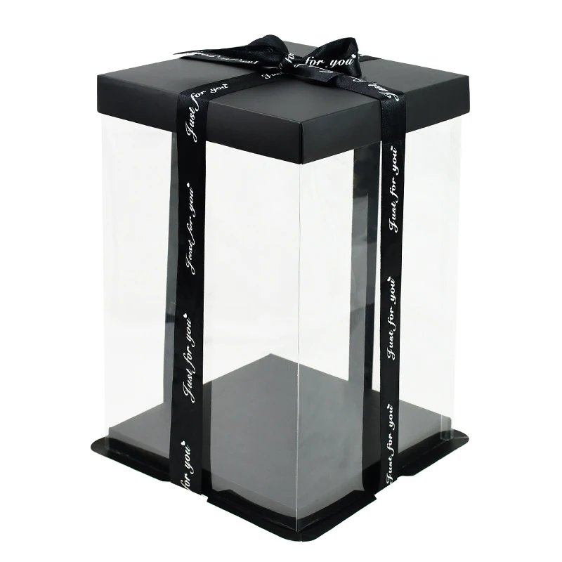 Clear PVC Gift Box – Crystal Display Packaging Case for Rose Bears, Cakes, Wedding Favors, Birthday & Christmas Gifts – Decorative Dessert Box for Retail, Display, Events & Keepsakes - 图片 5
