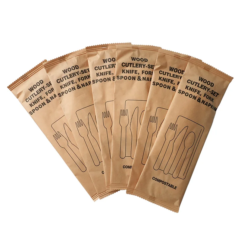 10/20PCS Disposable Cutlery Set – Individually Wrapped Knife, Fork, Spoon & Napkin – Portable Utensils for Takeout, Catering, Office, Events, Travel, School Lunch – Hygienic & Convenient