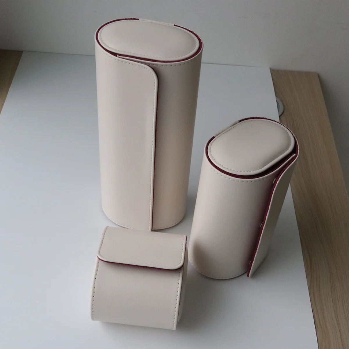 Travel Watch Organizer | Custom Blue PU Leather Travel Watch Roll Case – Embossed Logo, Velvet Suede Interior, Single/Double/Triple Slot Organizer – Portable Watch Storage for Travel & Gifting 8