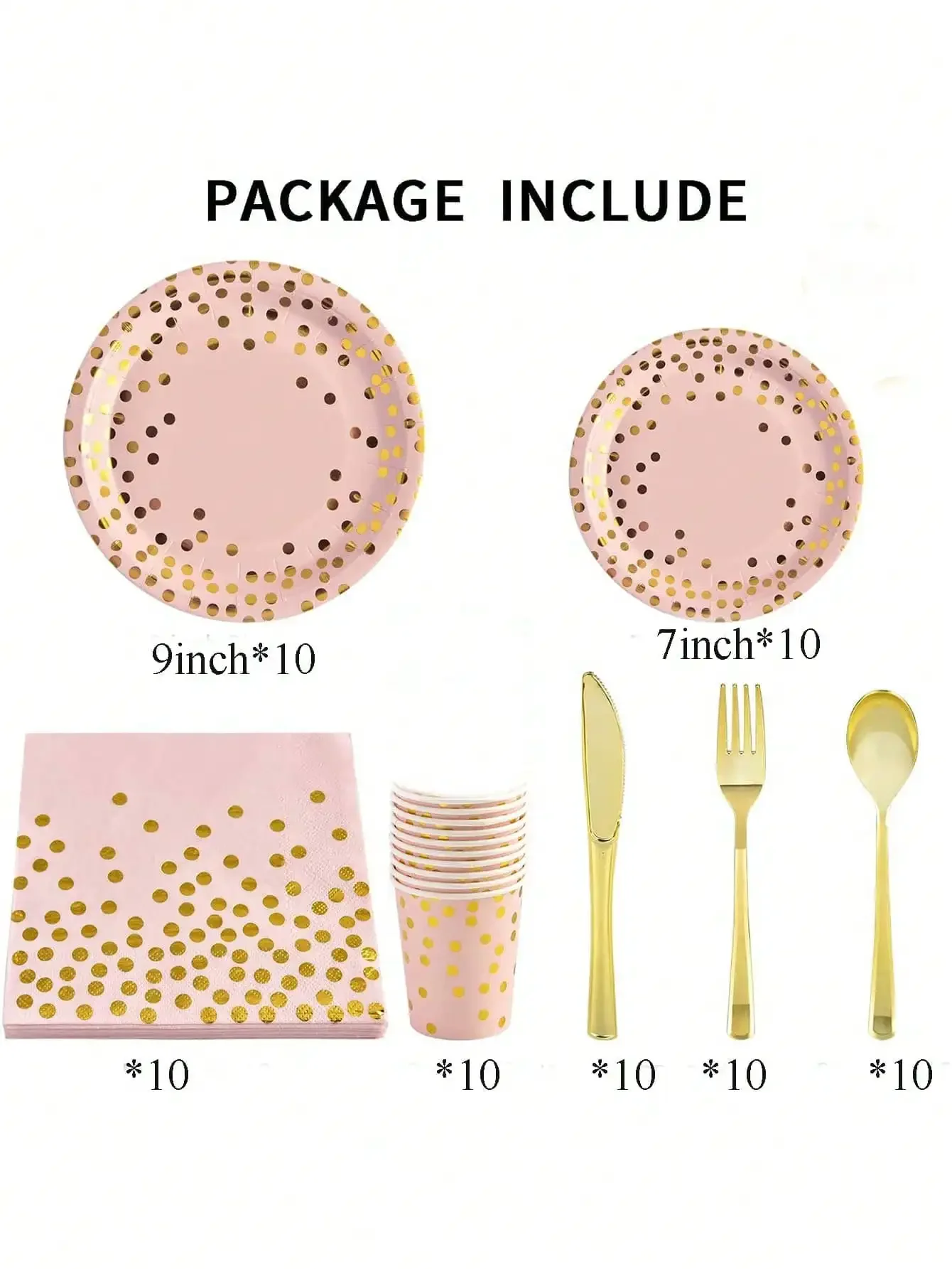 200PCS Disposable Paper Plates and Napkins Set – 9” & 7” Plates, Cups, Straws, Napkins – Floral Party Tableware for Birthday, Baby Shower, Wedding, Picnic – Serves 25 Guests - 图片 4