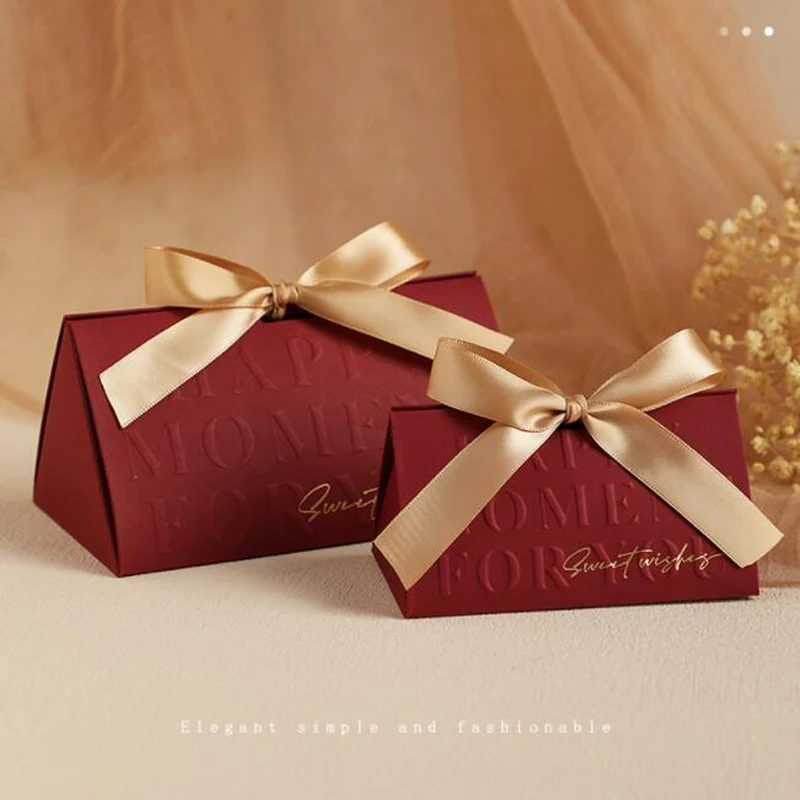 50PCS Kraft Paper Candy Gift Boxes with Ribbons – DIY Folding Favor Boxes for Wedding, Birthday, Baby Shower, Party Decorations – Elegant Bowknot Design – Easy Assembly – 6x6x10cm - 图片 10