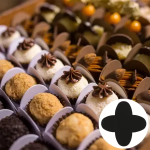 Paper Chocolate Truffle Candy Cups – Mini Cupcake Muffin Liners and Wrappers for Baking, Square Holders, Dessert Display Tray, Party Favors, Cake Trays, Candy Packaging Box