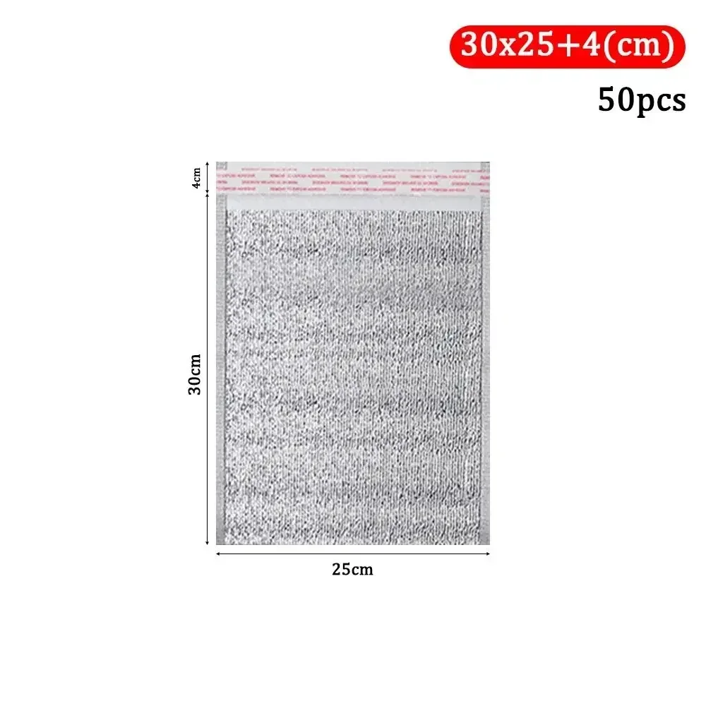 Insulated Aluminum Foil Cooler Bags with Closure – Reusable Thermal Storage Bags for Hot & Cold Food, Drinks, Delivery, Picnic, Takeout – Leakproof, Space-Saving Design - 图片 7