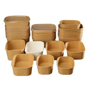 UGI bulk kraft disposable lunch boxes with lids for catering and takeout