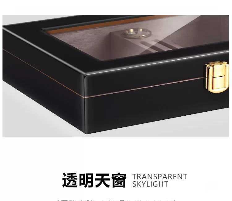 Premium Cedar Wood Cigar Humidor Box with Built-in Hygrometer – 16 Count Storage Case w... - SKU CHB10795 - UGI Packaging