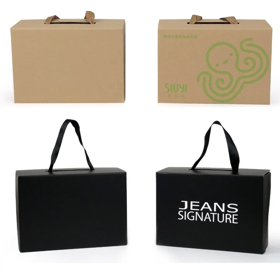 Premium Kraft Paper Shoe Boxes – White or Black Gift Packaging with Custom Logo Printing – Strong, Stylish & Recyclable – Ideal for Shoes, Apparel & Retail Use – Custom Sizes Available - 图片 3