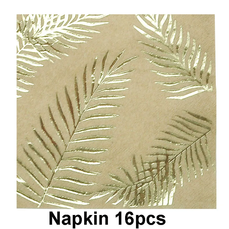 Disposable Kraft Paper Tableware Set – Golden Palm Leaf Pattern Plates, Cups, Napkins, Straws, and Cutlery – Eco-Friendly Party Supplies for Wedding, Birthday, Picnic, Baby Shower, and Events - 图片 23