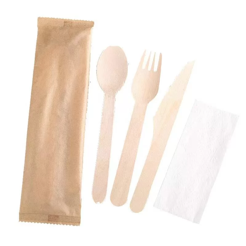 Sugarcane Bagasse Cutlery Set, Eco-Friendly Compostable Biodegradable – Disposable Spoon Fork Knife Utensils for Party, Takeout, Picnic, Camping, Sustainable Tableware - 图片 7