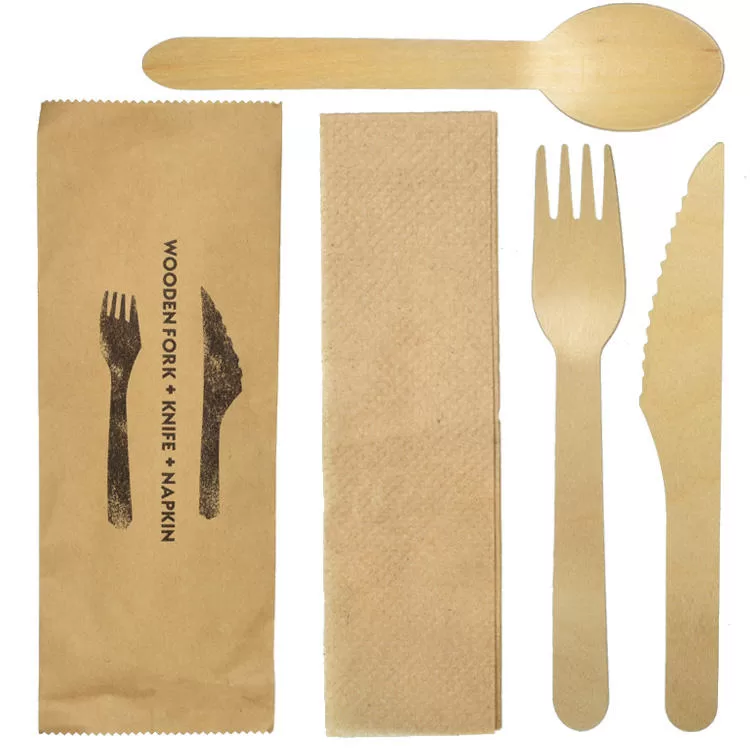 Paper Cutlery Set – Eco-Friendly Disposable Tableware Includes Paper Fork, Knife, and Spoon – Biodegradable, Compostable for Party, Picnic, Takeout, Catering, Wedding, and Daily Use - 图片 2