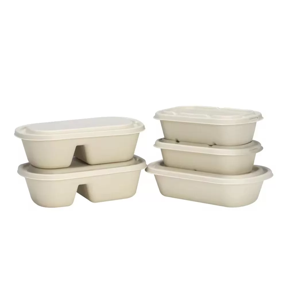 Sugarcane Plates and Food Containers – Compostable Biodegradable Disposable Tableware Set for Party, Picnic, Restaurants – Eco-Friendly Natural Bagasse Fiber Dinnerware - 图片 15