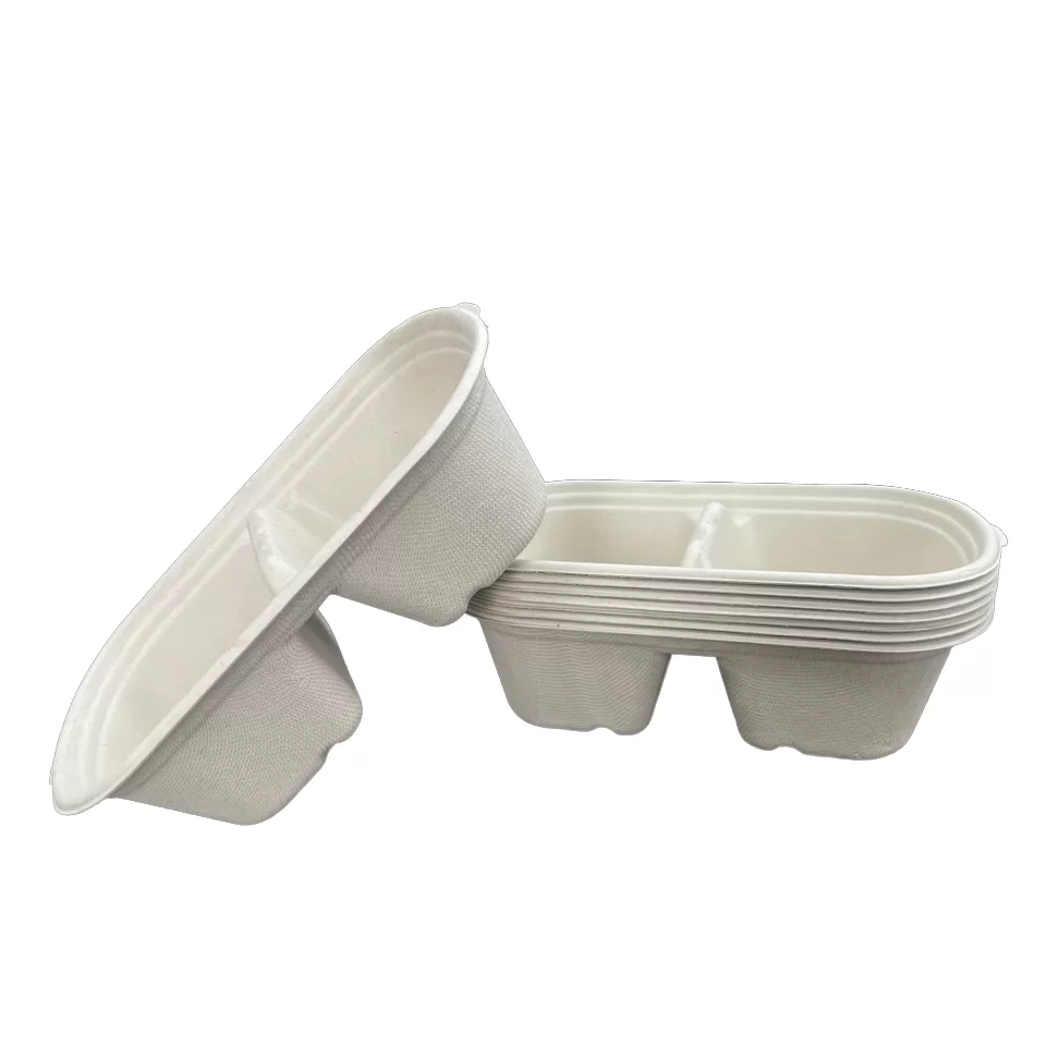 Sugarcane Plates and Food Containers – Compostable Biodegradable Disposable Tableware Set for Party, Picnic, Restaurants – Eco-Friendly Natural Bagasse Fiber Dinnerware - 图片 13
