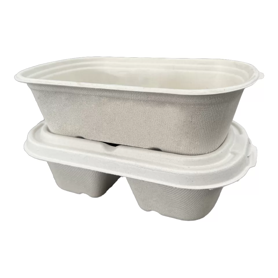 Sugarcane Plates and Food Containers – Compostable Biodegradable Disposable Tableware Set for Party, Picnic, Restaurants – Eco-Friendly Natural Bagasse Fiber Dinnerware - 图片 14
