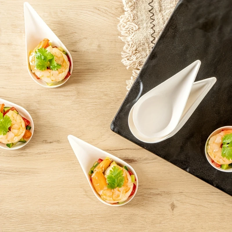 Disposable Paper Dessert Plates – High-Quality Water Drop Shaped Serving Trays – Eco-Friendly Fruit, Snack, and Dinner Dishes for Home, Party, Picnic, Wedding, Catering, and Daily Use Disposable Paper Dessert Plates – High-Quality Water Drop Shaped Serving Trays – Eco-Friendly Fruit, Snack, and Dinner Dishes for Home, Party, Picnic, Wedding, Catering, and Daily Use