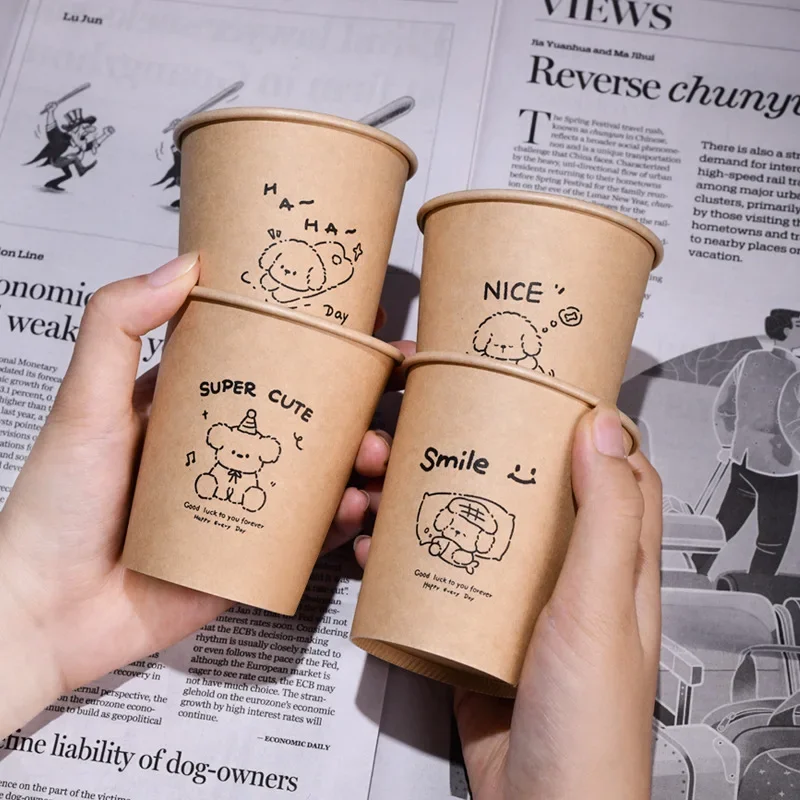 50PCS/Pack 250ml Disposable Coffee Cups – Thickened Paper Cups for Takeout, Milk Tea, Hot Drinks, Water, and More – Durable, Leak-Resistant Drinking Paper Cups for Daily Use - 图片 9