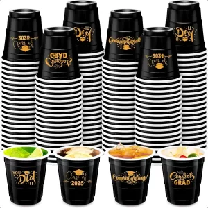 2oz PLA Biodegradable Mini Cups – Eco-Friendly, Compostable, BPA-Free Shot Glasses for Tasting, Coffee, Dessert, Sauce, Party, Wedding, Catering, Office, and Event Use