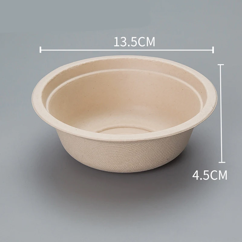 50/100PCS 350ml/500ml Disposable Sugarcane Pulp Plates – Eco-Friendly, Unbleached, Compostable Party Plates for Birthday, Camping, Picnic, Events – Round & Square Options - 图片 5