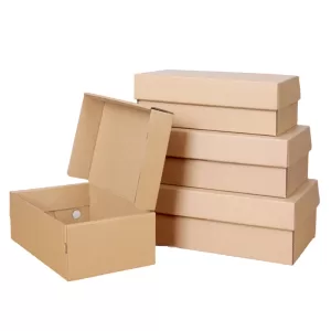 Brown Kraft Paper Storage Boxes – Premium Multi-Size Corrugated Gift Boxes Ideal for Shoes, Gifts, Storage, Organization, Retail Packaging, Moving – Durable and Eco-Friendly