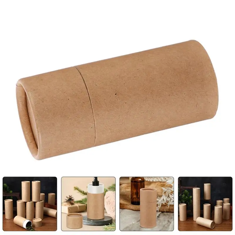 Kraft Paper Cylinder Tubes with Lids – Round Storage Jars for Tea, Coffee, Spices, Candy, Crafts – Small, Eco-Friendly Gift Boxes Perfect for Home, Shop, Travel, Packaging, or Party Use