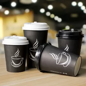Disposable Thickened Paper Cups – Heat Resistant & Anti-Scalding Hot Drink Cups with Lids, Ideal for Coffee, Tea, and More – Bulk Wholesale, Eco-Friendly, Free Shipping Available